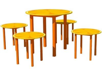Столик и стульчики Апельсин ДХО 05060